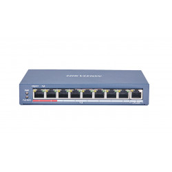 Hikvision 8 portu gigabitu slēdzis DS-3E0109P-E(C) nepārvaldīts, galddators, PoE/Poe+ portu skaits 8, Ethernet LAN (RJ-45) porti 1