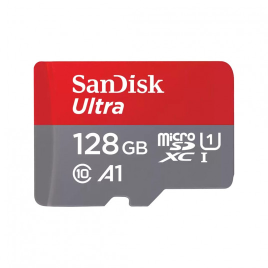 SanDisk Ultra microSDXC 128GB Android 140MB/s A1 UHS-I + adapteris