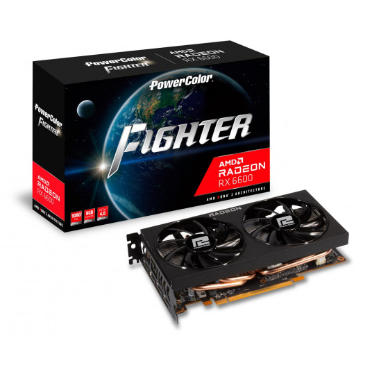 PowerColor AXRX 6600 8GBD6-3DH videokarte AMD Radeon RX 6600 8 GB GDDR6