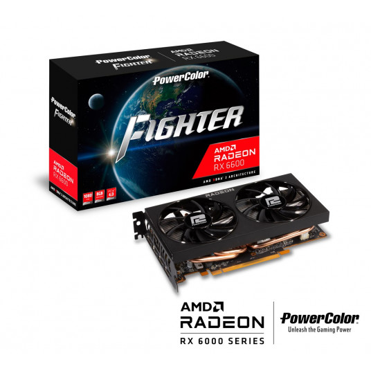 PowerColor AXRX 6600 8GBD6-3DH videokarte AMD Radeon RX 6600 8 GB GDDR6