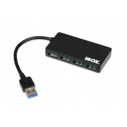 iBox IUH3F56 interfeisa centrmezgls USB 3.2 Gen 1 (3.1 Gen 1) Type-A 5000 Mbit/s Black