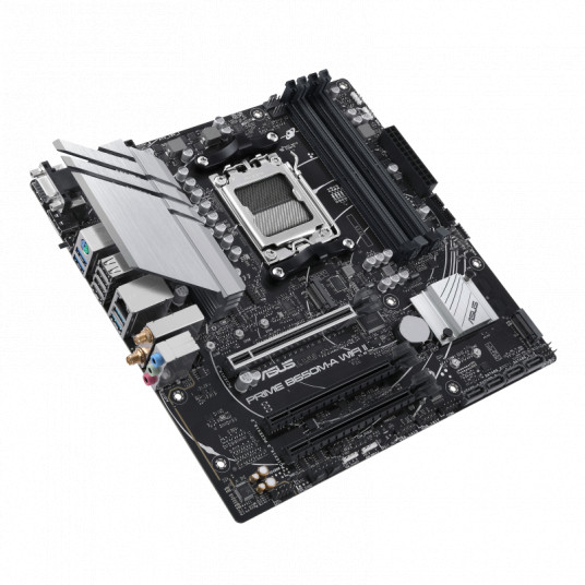 Asus PRIME B650M-A WIFI II Procesoru saime AMD, Procesora ligzda AM5, DDR5 DIMM, Atmiņas sloti 4, Atbalstītie cietā diska interfeisi SATA, M.2, SATA savienotāju skaits 4, Chipset AMD B650, mATX