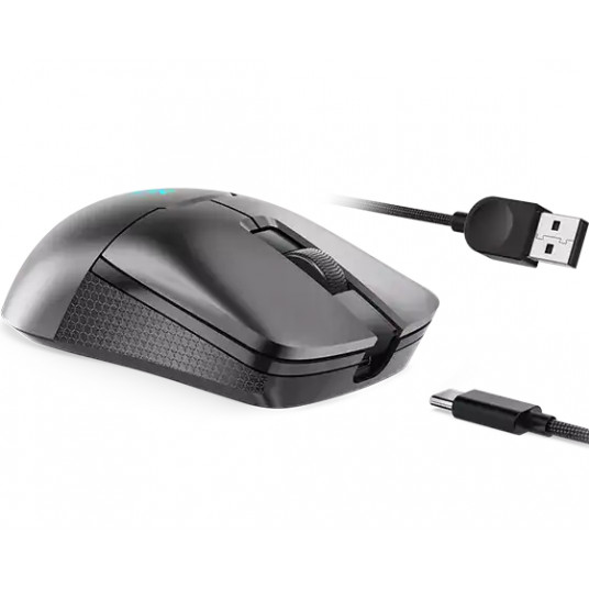 Lenovo bezvadu spēļu pele Legion M600s Qi Storm Grey, 2,4 GHz, Bluetooth, USB vadu