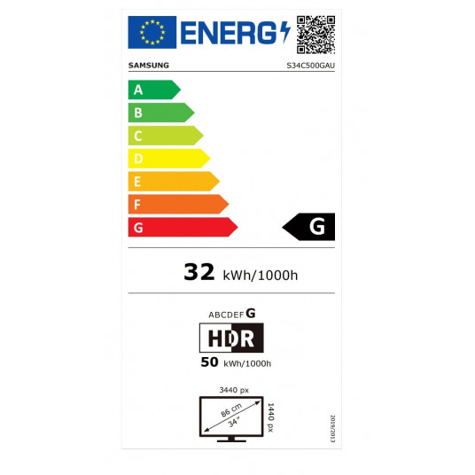 Samsung S34C500GAUX — 34,1 collas | VA | WQHD | 75 Hz