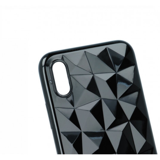 Mocco Trendy Diamonds Silicone Back Case for Huawei Mate 20 Black
