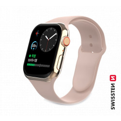 Swissten Silicone Band for Apple Watch 1/2/3/4/5/6/SE / 42 mm / 44 mm / Pink