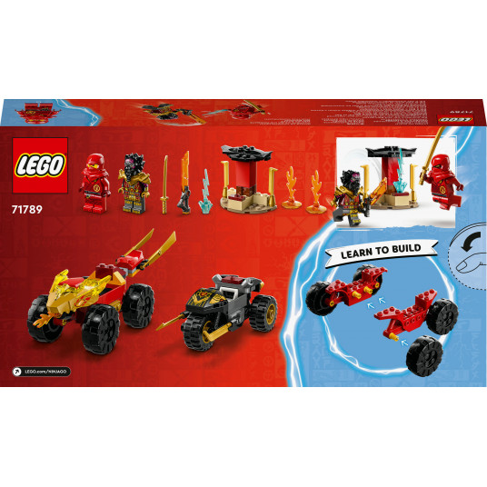 LEGO® 71789 NINJAGO Kai un Ras Car vs Motociklu cīņa