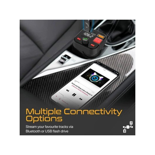 PROMATE PowerTune-30W Bluetooth FM raidītājs QC3.0 / PD30W / USB / brīvroku