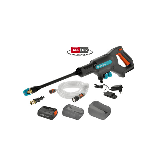 Vidēja spiediena akumulatora mazgātājs Gardena "AquaClean 24 / 18V P4A" 14800-20