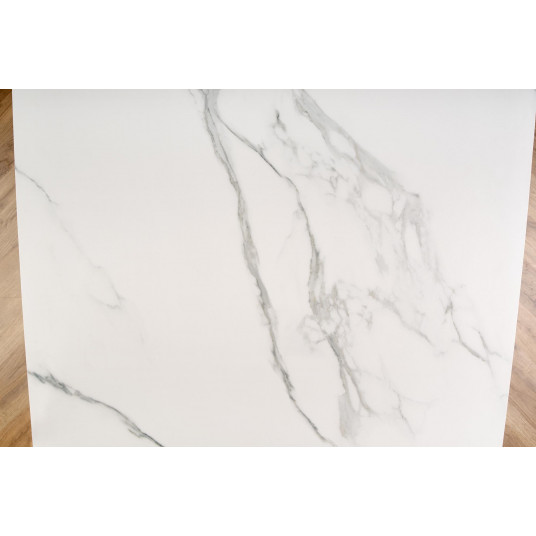 Pagarināms pusdienu galds VIVALDI balts marmors, balts