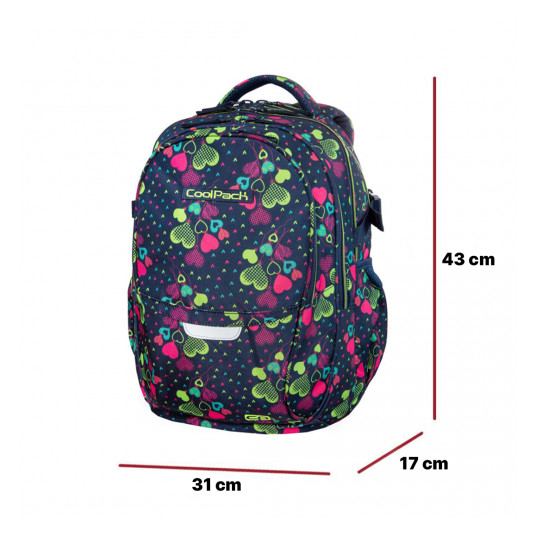 Mugursoma CoolPack Factor Lime Hearts