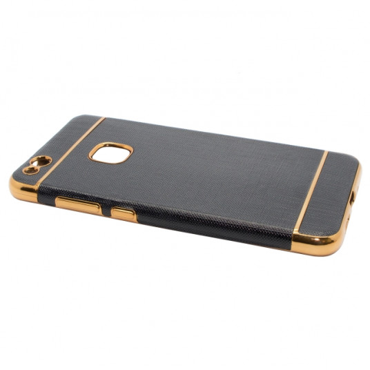 Mocco Exclusive Crown Back Case Silicone Case With Golden Elements for Apple iPhone 6 Plus Black