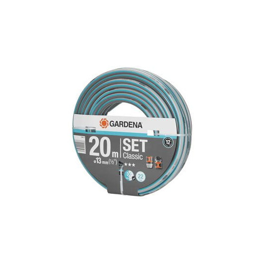 Šļūtene Gardena "Classic" 13 mm (1/2"), 20 m ar savienotājiem