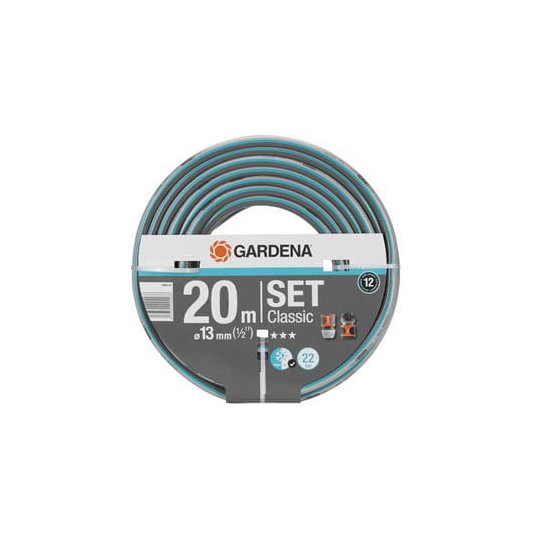 Šļūtene Gardena "Classic" 13 mm (1/2"), 20 m ar savienotājiem