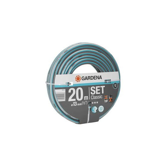 Šļūtene Gardena "Classic" 13 mm (1/2"), 20 m ar savienotājiem