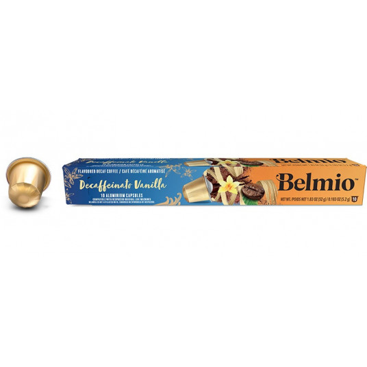 Kafija Nespresso kafijas automātiem Belmio Decaffeinato Vanilla BLIO31551, 10 kapsulas kastītē