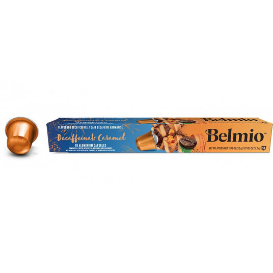 Kafija Nespresso kafijas automātiem Belmio Decaffeinato Caramel BLIO31561, 10 kapsulas kastītē