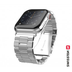 Swissten Metal Strap for Apple Watch 1/2/3/4/5/6/SE / 38 mm / 40 mm / Silver