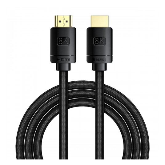 Cable Baseus HDMI 2.1 kabelis 8K 60 Hz 48 Gbps / 4K 120 Hz / 2K 144 Hz 3D eARC QMS