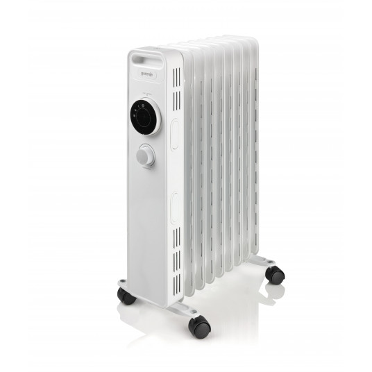 Gorenje Heater OR2000M ar eļļu pildīts radiators, 2000 W, piemērots telpām līdz 15 m², balts