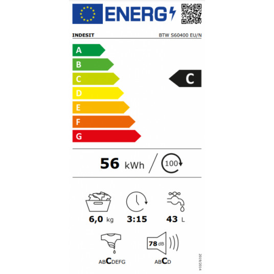 Veļas mašīna Indesit BTW S60400 EU/N