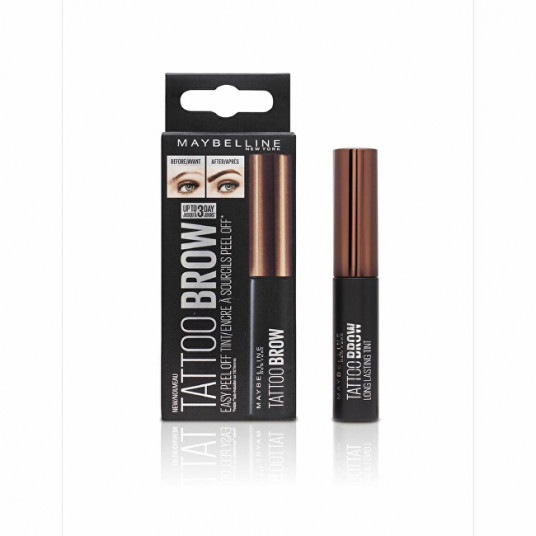 Maybelline - daļēji pastāvīga uzacu krāsa (Tattoo Brow Eyebrow Color) - tumši brūna