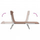 Saliekamie sauļošanās krēsli, 2 gab., brūni, tekstila un tērauda