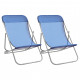 Pludmales krēsli, 2 gab., zili, tekstila un tērauda