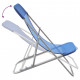 Pludmales krēsli, 2 gab., zili, tekstila un tērauda