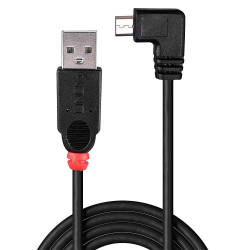 KABELIS USB2 A UZ MICRO-B 0,5 M/90 DEGREE 31975 LINDY
