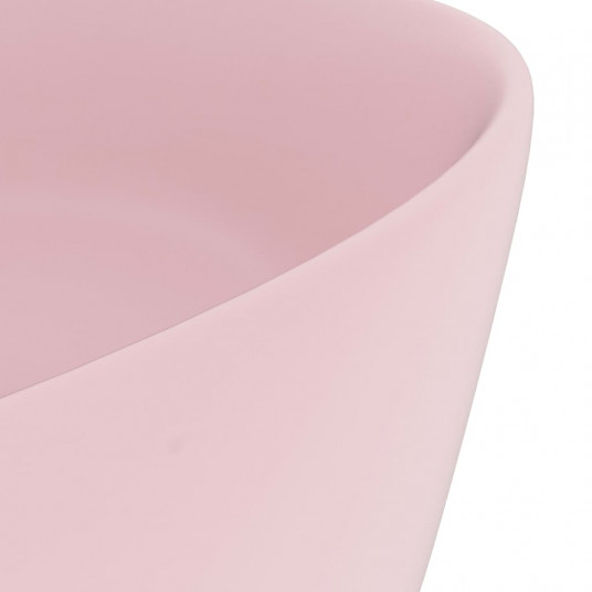 Izlietne, apaļa, 40x15 cm, matēta rozā keramika