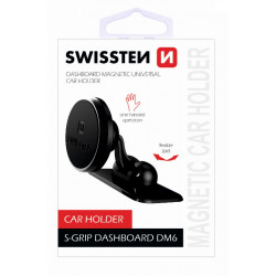 Swissten S-Grip DM6 Universal Car Panel Holder With Magnet For Devices Black
