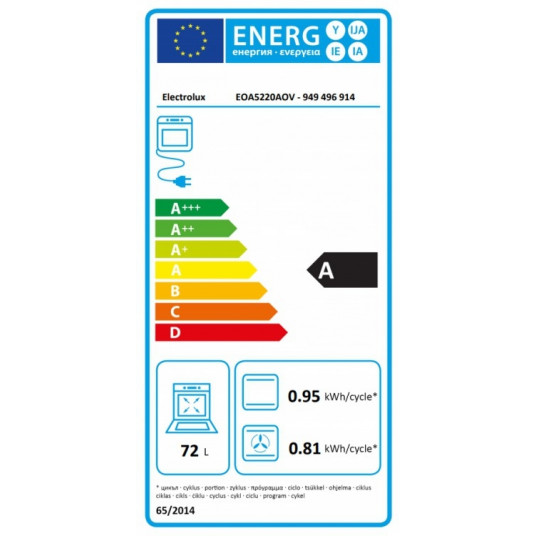 Cepeškrāsns Electrolux EOA5220AOV