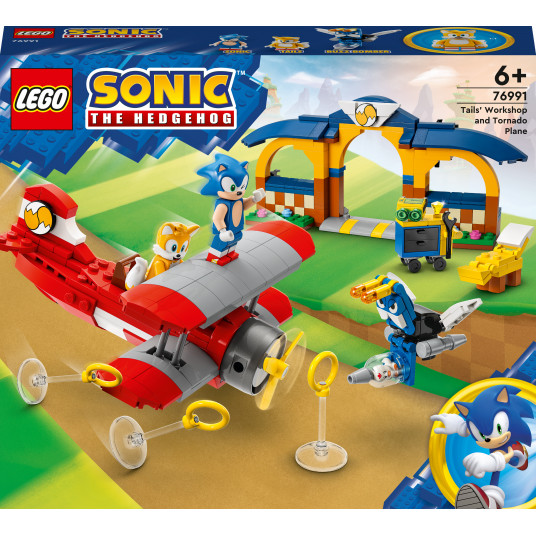 LEGO® 76991 Sonic the Hedgehog™ astes darbnīca un Tornado lidmašīna