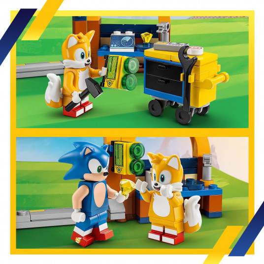 LEGO® 76991 Sonic the Hedgehog™ astes darbnīca un Tornado lidmašīna