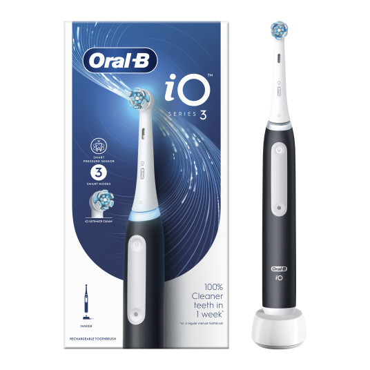 Elektriskā zobu birste Braun Oral-B iO3, matēta melna