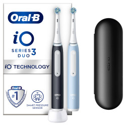 Elektriskā zobu birste OG3d.2i6.2K Oral-B iO3 Duo iepakojums, matēts melns/zils
