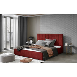 Gulta ar gultas kasti Audrey Dora 63, 140x200, sarkanā krāsā