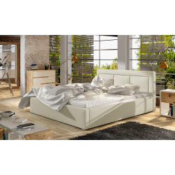 Gulta ar gultas veļas kasti Belluno Soft 33, 160x200, bēšā krāsā