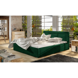 Gulta ar gultas kasti Belluno Kronos 19, 180x200, zaļā krāsā