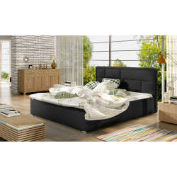 Gulta ar gultas kasti Latina Soft 11, 160x200, melnā krāsā