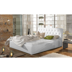 Gulta ar gultas kasti Milano Soft 17, 160x200, balta krāsa