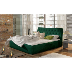 Gulta ar gultas veļas kasti Milano Kronos 19, 200x200, zaļā krāsā