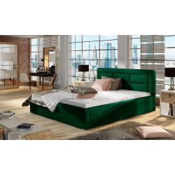 Gulta ar gultas kasti Rosano Kronos 19, 160x200, zaļā krāsā