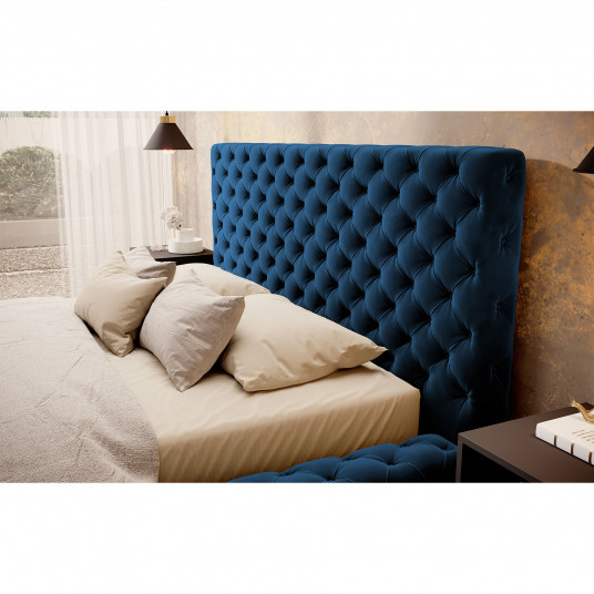 Gulta ar gultas kasti Princce Lukso 40, 180x200, zilā krāsā