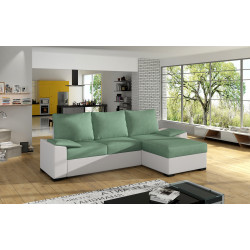 Lusso stūra dīvāns ar gultas veļas kasti, audums Soro 34, Soft 17