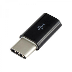 Sbox Micro USB 2.0 F. -> C TIPA M. melns AD.USB-C B