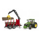 BRUDER traktors John Deere 7R 350 ar mežsaimniecības piekabi un 4 baļķiem, 03154