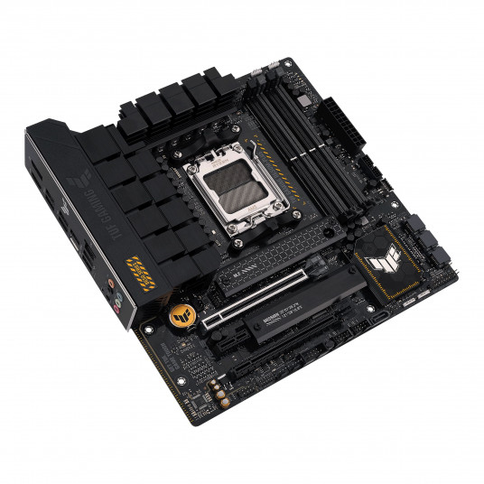 Asus TUF GAMING B650M-PLUS Procesoru saime AMD, Procesora ligzda AM5, DDR5 DIMM, Atmiņas sloti 4, Atbalstītie cietā diska interfeisi SATA, M.2, SATA savienotāju skaits 4, Chipset AMD B650, micro-ATX