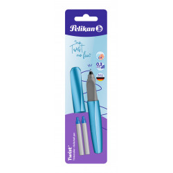 Pildspalva TWIST R457 matēta zila +2 kapsulas lpp